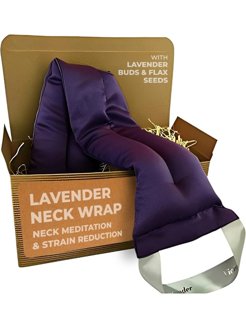 Luxury Lavender Aromatherapy Neck Wrap - Soothing Relief, USA Made Comfort